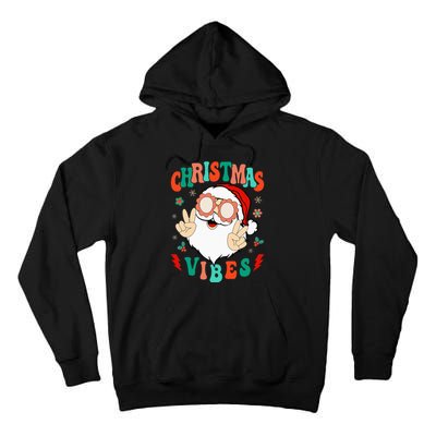 Funky Festive Holiday Santa Claus Vibes Tall Hoodie