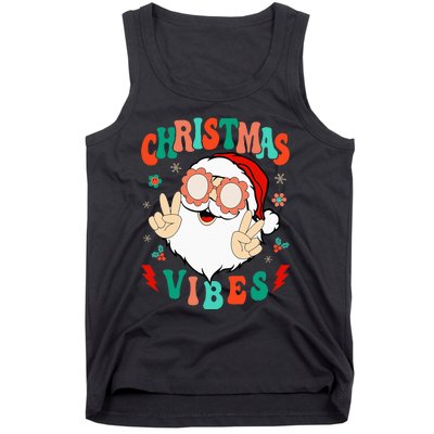 Funky Festive Holiday Santa Claus Vibes Tank Top