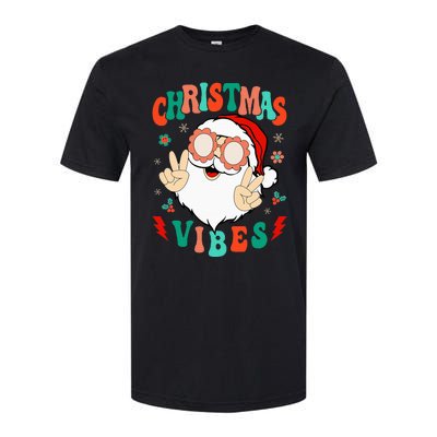 Funky Festive Holiday Santa Claus Vibes Softstyle CVC T-Shirt