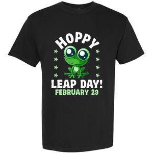 Funny Frog Hoppy Leap Day February 29 Birthday Leap Year Garment-Dyed Heavyweight T-Shirt