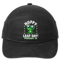 Funny Frog Hoppy Leap Day February 29 Birthday Leap Year 7-Panel Snapback Hat