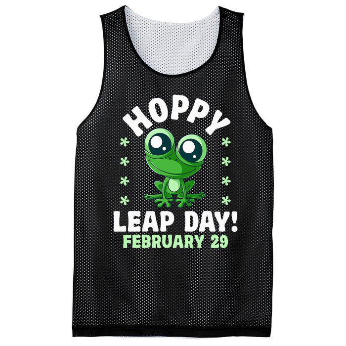 Funny Frog Hoppy Leap Day February 29 Birthday Leap Year Mesh Reversible Basketball Jersey Tank