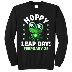 Funny Frog Hoppy Leap Day February 29 Birthday Leap Year Tall Sweatshirt