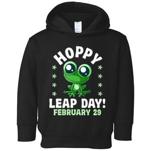 Funny Frog Hoppy Leap Day February 29 Birthday Leap Year Toddler Hoodie