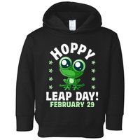 Funny Frog Hoppy Leap Day February 29 Birthday Leap Year Toddler Hoodie