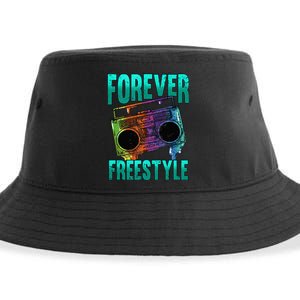 Forever Freestyle Hip Hop Old School Boombox Sustainable Bucket Hat