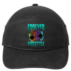 Forever Freestyle Hip Hop Old School Boombox 7-Panel Snapback Hat