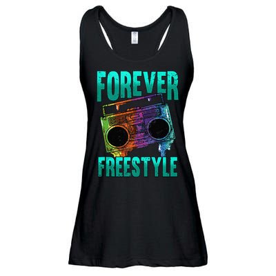 Forever Freestyle Hip Hop Old School Boombox Ladies Essential Flowy Tank