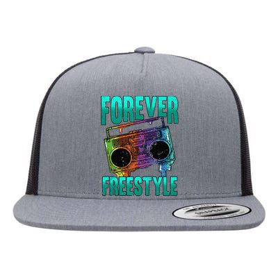 Forever Freestyle Hip Hop Old School Boombox Flat Bill Trucker Hat