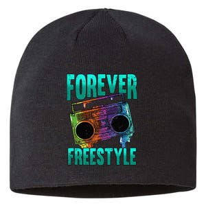 Forever Freestyle Hip Hop Old School Boombox Sustainable Beanie