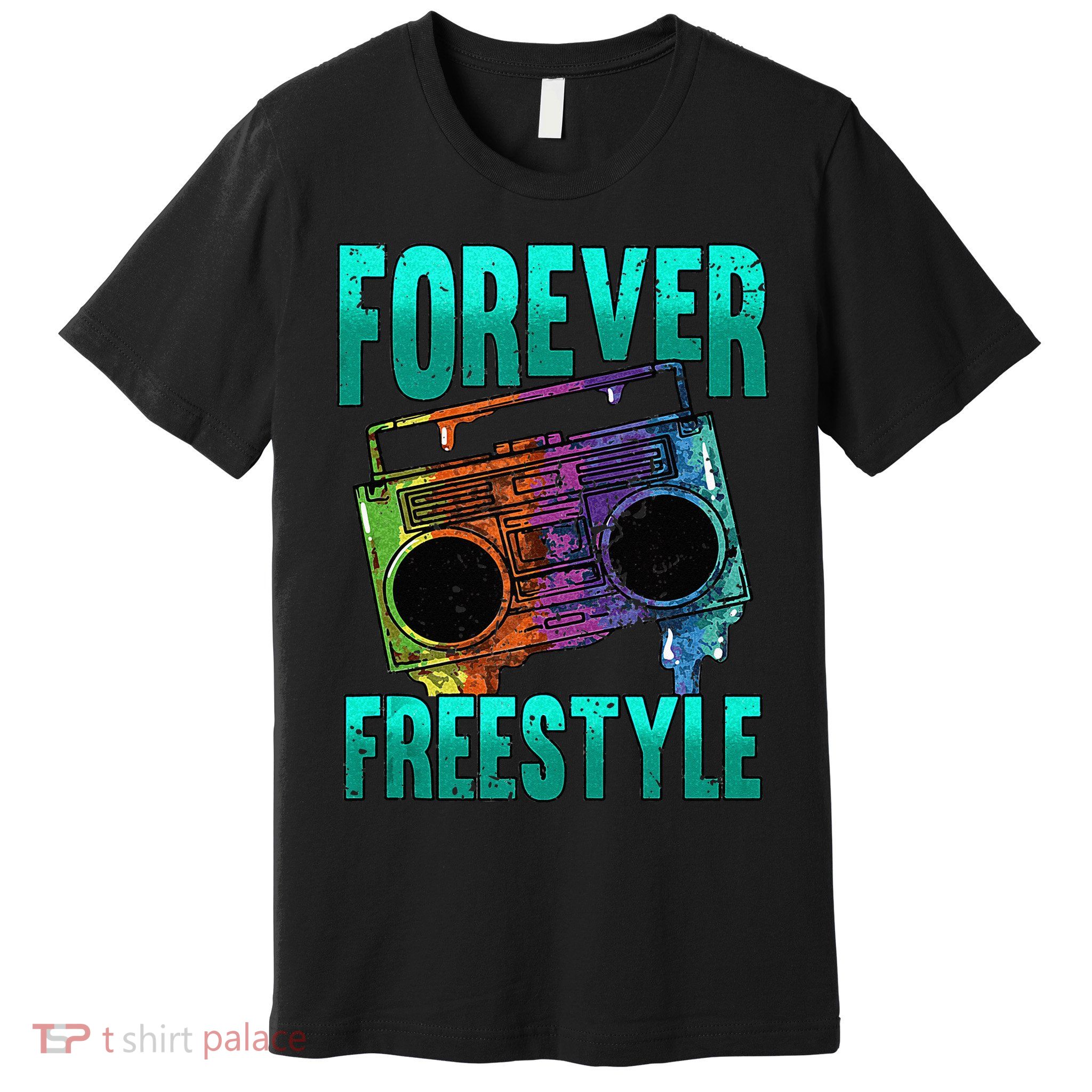 Forever Freestyle Hip Hop Old School Boombox Premium T-Shirt