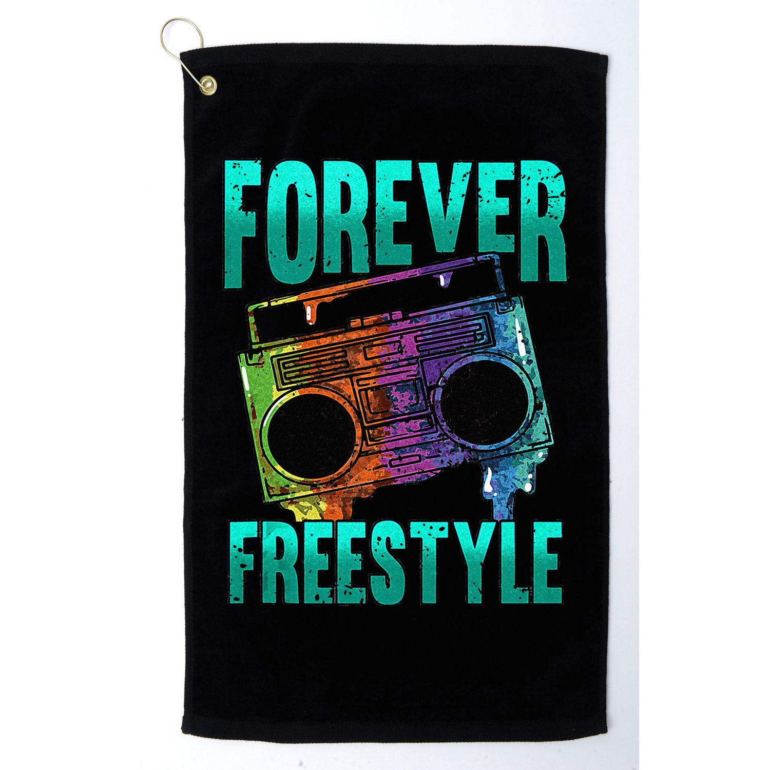 Forever Freestyle Hip Hop Old School Boombox Golf Towel