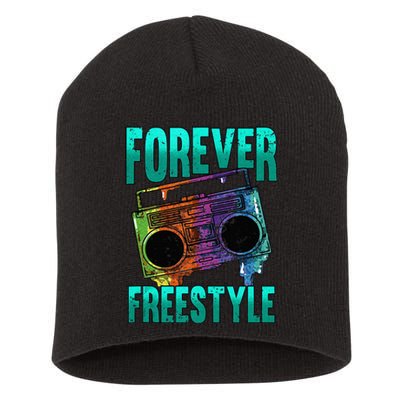 Forever Freestyle Hip Hop Old School Boombox Short Acrylic Beanie