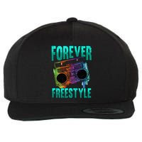 Forever Freestyle Hip Hop Old School Boombox Wool Snapback Cap