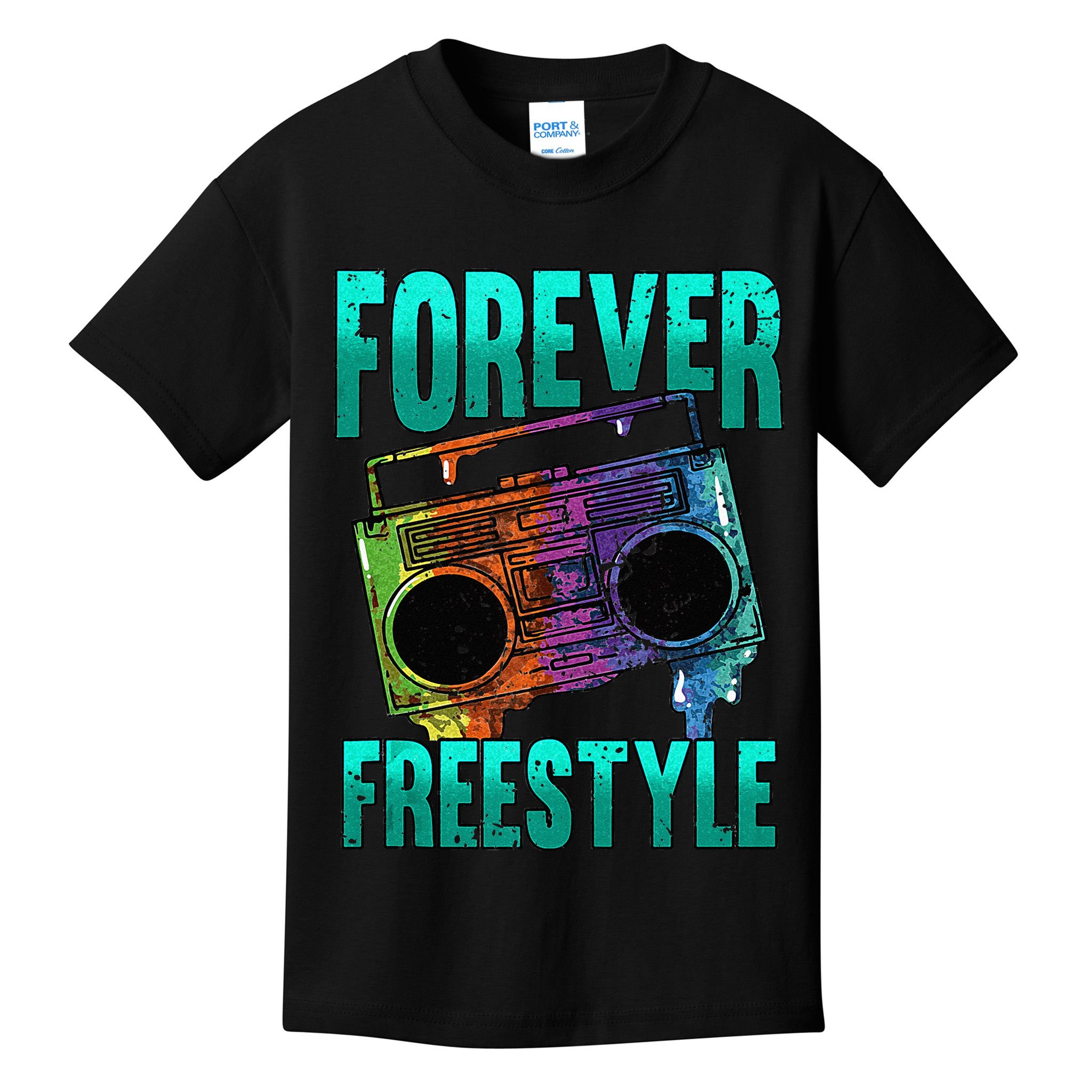 Forever Freestyle Hip Hop Old School Boombox Kids T-Shirt