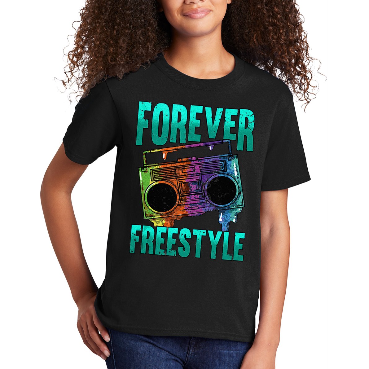 Forever Freestyle Hip Hop Old School Boombox Kids T-Shirt