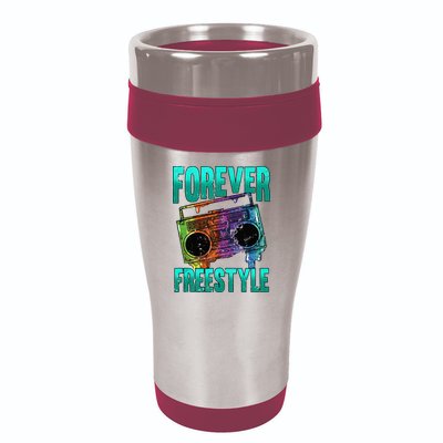 Forever Freestyle Hip Hop Old School Boombox 16oz Travel Tumbler