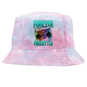 Forever Freestyle Hip Hop Old School Boombox Tie-Dyed Bucket Hat