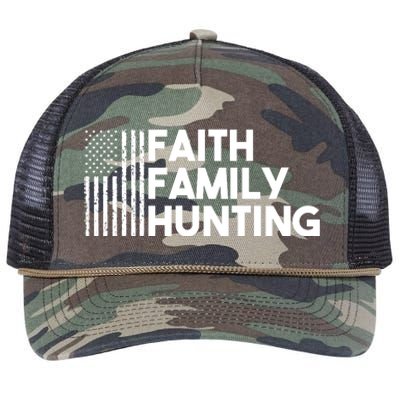 Faith Family Hunting Retro Rope Trucker Hat Cap