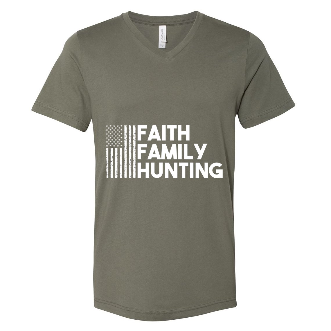 Faith Family Hunting V-Neck T-Shirt