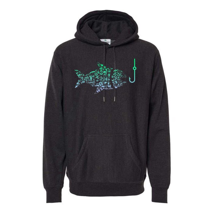 Fisherman Fish Hook Fishing Premium Hoodie