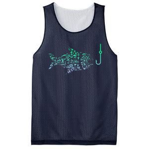 Fisherman Fish Hook Fishing Mesh Reversible Basketball Jersey Tank