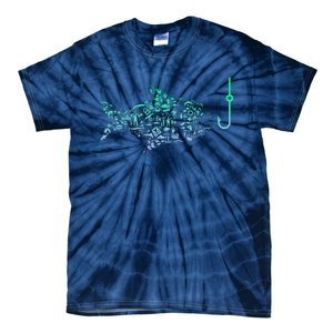 Fisherman Fish Hook Fishing Tie-Dye T-Shirt