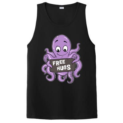 Funny Free Hugs Octopus Cuttlefish Hug Embrace Hugging Funny Gift PosiCharge Competitor Tank