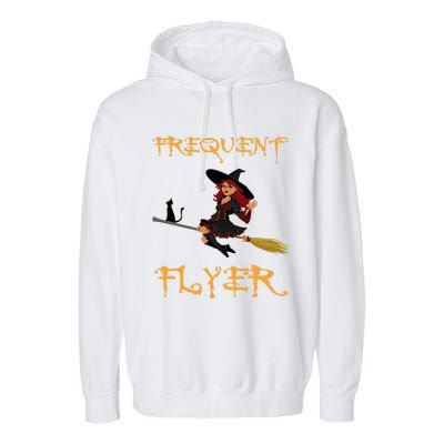 Frequent Flyer Halloween Witch Luxury Nomad World Travel Garment-Dyed Fleece Hoodie