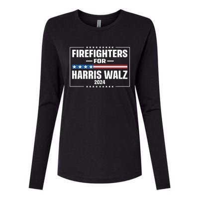 Firefighters For Harris Walz 2024 Womens Cotton Relaxed Long Sleeve T-Shirt