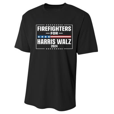 Firefighters For Harris Walz 2024 Performance Sprint T-Shirt