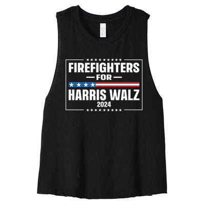 Firefighters For Harris Walz 2024 Women's Racerback Cropped Tank