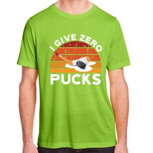 Funny Field Hockey Sports Pun Design I Give Zero Pucks Funny Gift Adult ChromaSoft Performance T-Shirt