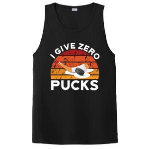 Funny Field Hockey Sports Pun Design I Give Zero Pucks Funny Gift PosiCharge Competitor Tank