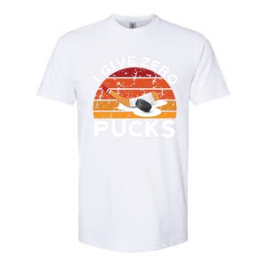 Funny Field Hockey Sports Pun Design I Give Zero Pucks Funny Gift Softstyle CVC T-Shirt