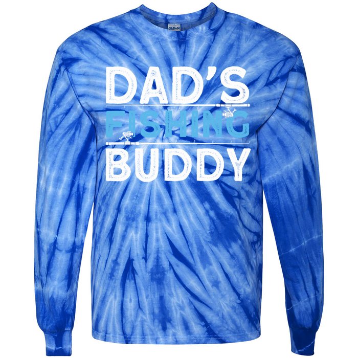 Funny Fishing Husbands DadS Fishing Buddy Fishing Dads Gift Tie-Dye Long Sleeve Shirt