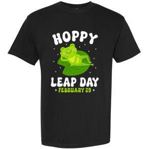 Funny Frog Hoppy Leap Day February 29 Birthday Leap Year Garment-Dyed Heavyweight T-Shirt