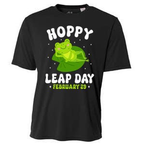 Funny Frog Hoppy Leap Day February 29 Birthday Leap Year Cooling Performance Crew T-Shirt