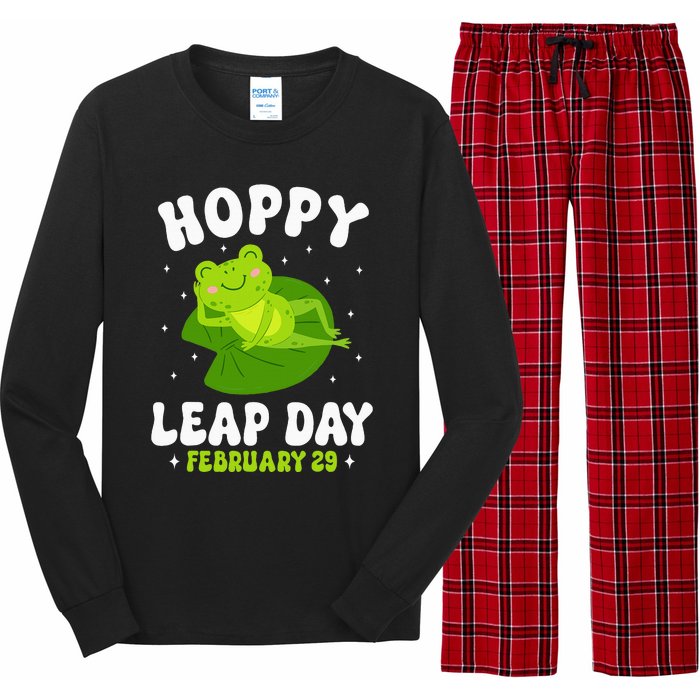 Funny Frog Hoppy Leap Day February 29 Birthday Leap Year Long Sleeve Pajama Set