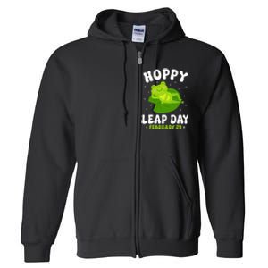 Funny Frog Hoppy Leap Day February 29 Birthday Leap Year Full Zip Hoodie