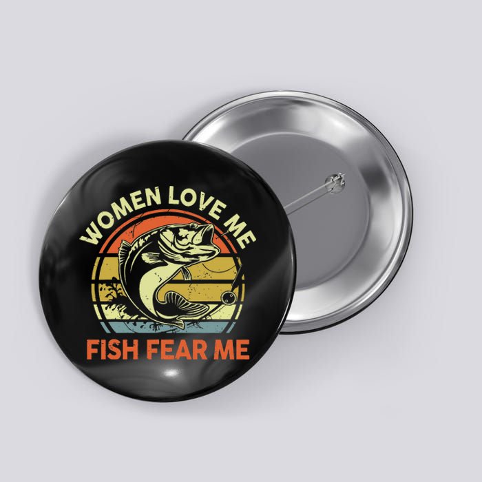 funny Fish Hunting Fishing Fishrod Fisherman Button