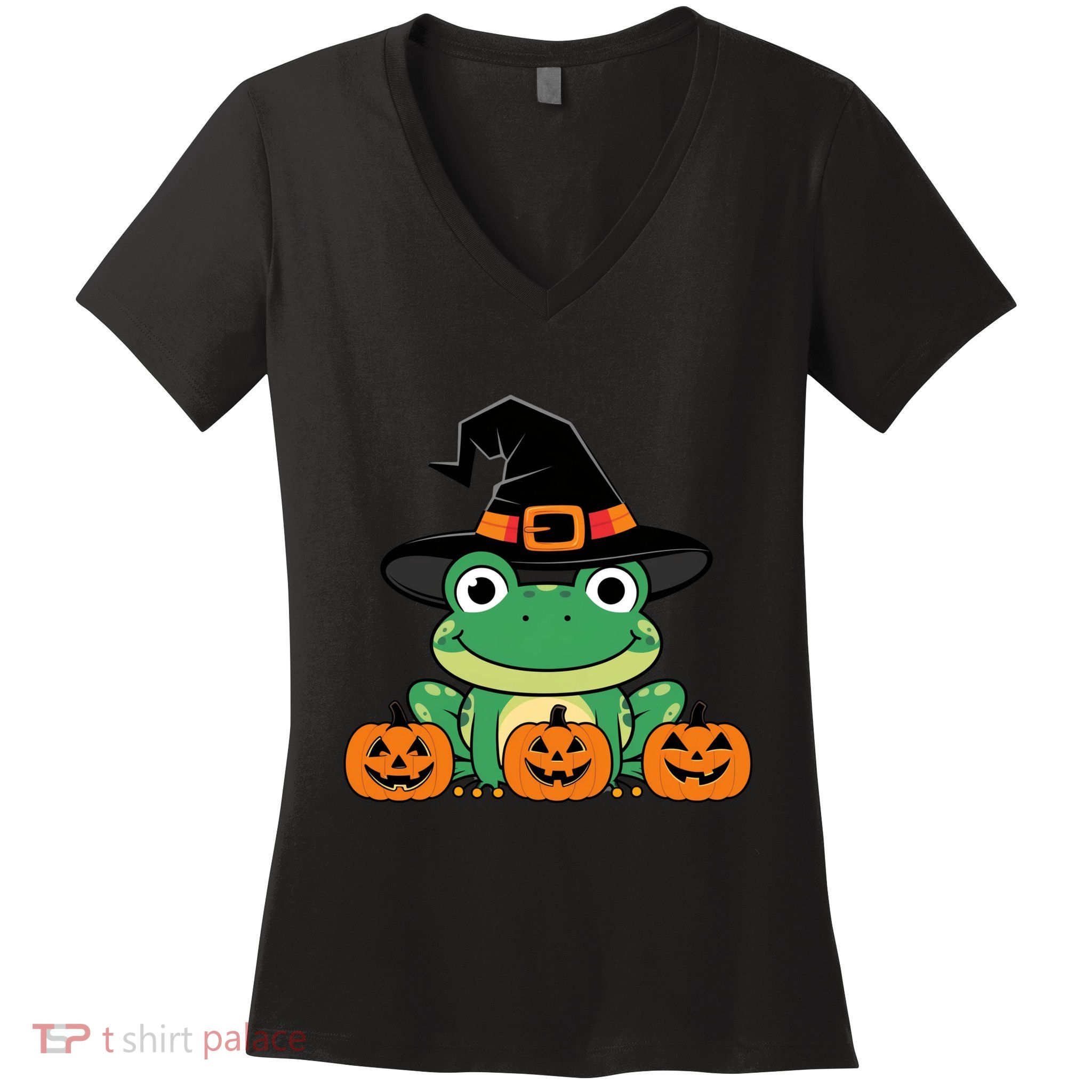 Funny Frog Halloween Costume Cute Women's V-Neck T-Shirt