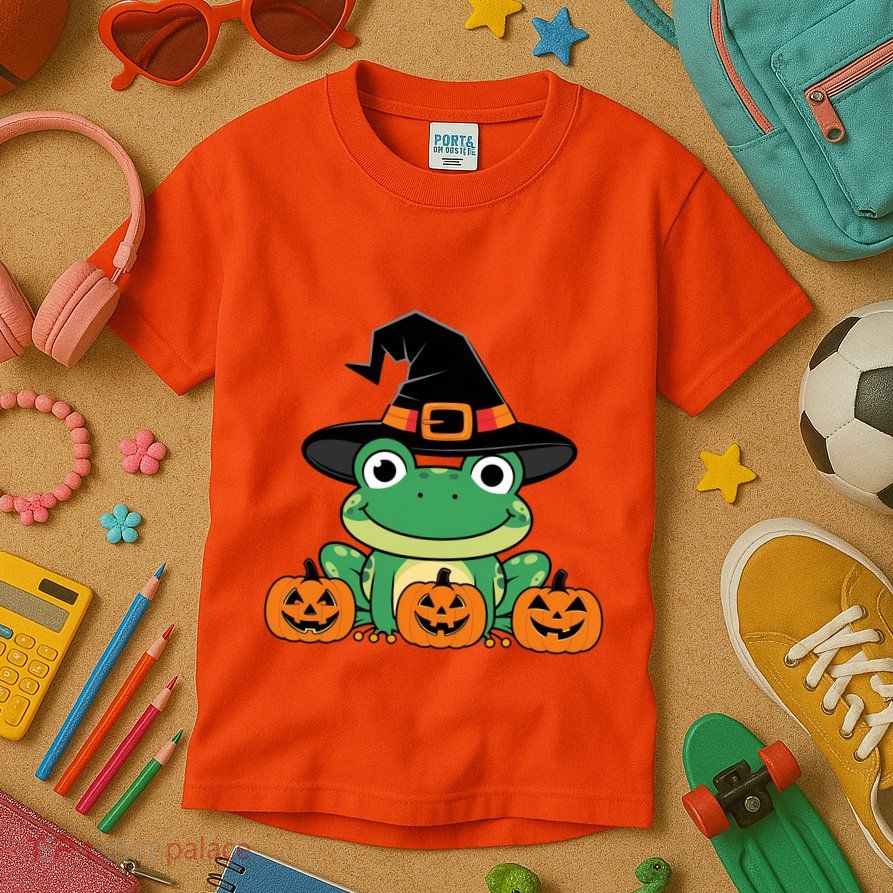 Funny Frog Halloween Costume Cute Kids T-Shirt