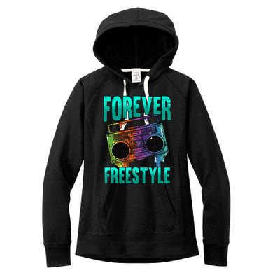 Forever Freestyle Hip Hop Old School Boombox Women's Fleece Hoodie