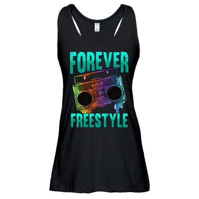 Forever Freestyle Hip Hop Old School Boombox Ladies Essential Flowy Tank