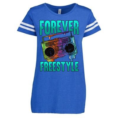 Forever Freestyle Hip Hop Old School Boombox Enza Ladies Jersey Football T-Shirt