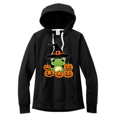 Funny Frog Halloween Costume Cute Design Women's Fleece Hoodie