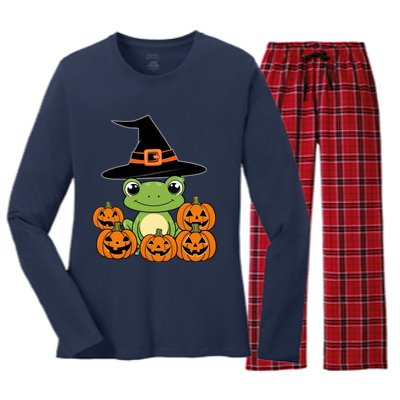 Funny Frog Halloween Costume Cute Design Women's Long Sleeve Flannel Pajama Set 