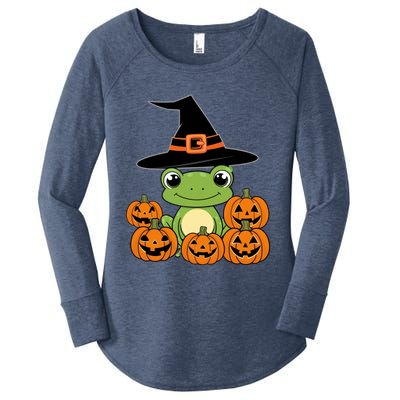 Funny Frog Halloween Costume Cute Design Women's Perfect Tri Tunic Long Sleeve Shirt