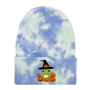 Funny Frog Halloween Costume Cute Design Tie Dye 12in Knit Beanie